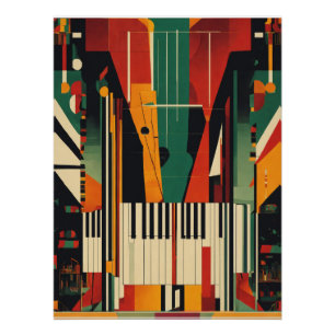 Harlem Renaissance Vintage Piano Poster