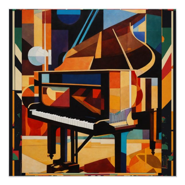 Harlem Renaissance Vintage Piano Poster (Front)