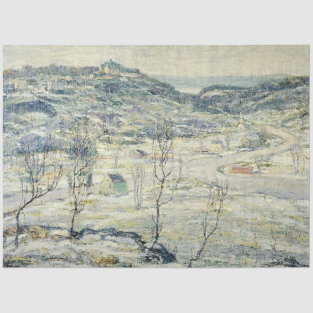 Harlem Valley in Winter (New York Scene) Tissue Paper (Front)