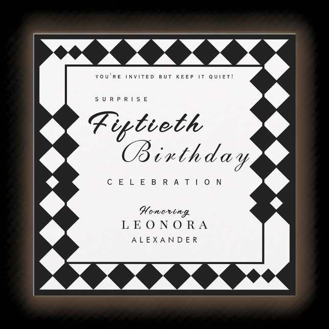 Harlequin Adult ANY Surprise Birthday Party Invitation (Creator Uploaded)