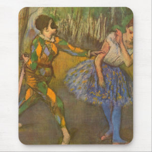Harlequin and Columbine by Edgar Degas Vintage Art Mouse Mat