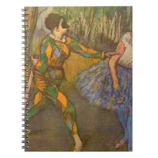 Harlequin and Columbine by Edgar Degas Vintage Art Notebook