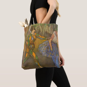 Harlequin and Columbine by Edgar Degas Vintage Art Tote Bag