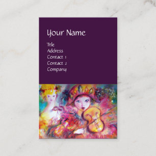 HARLEQUIN AND COLUMBINE Music,Decor,Theatre Artist Business Card