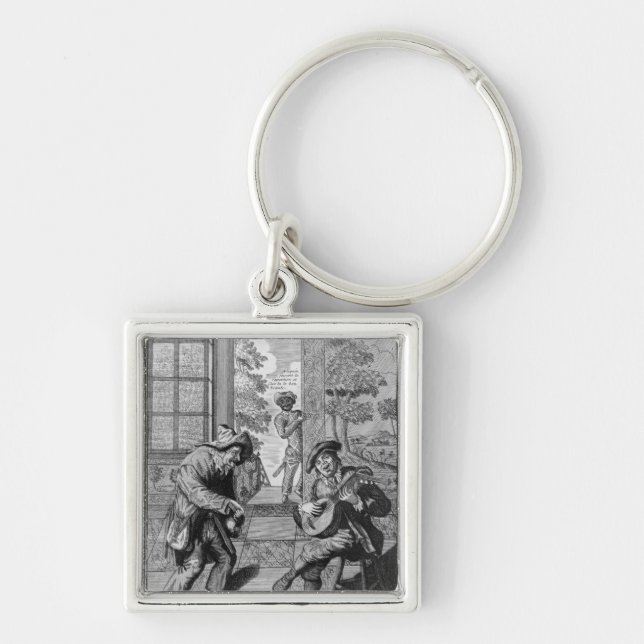 Harlequin and Scaramouche Key Ring (Front)