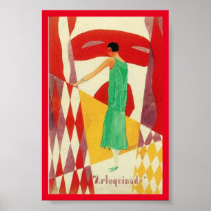 Harlequin Art Deco  Poster