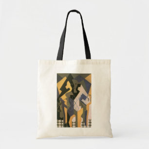 Harlequin at a Table by Juan Gris, Vintage Cubism Tote Bag