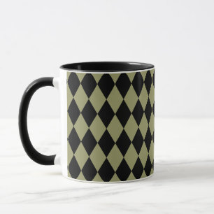 Harlequin Avocado and Black Mug