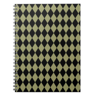 Harlequin Avocado and Black Notebook