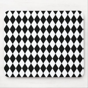 Harlequin Black and White Mouse Mat
