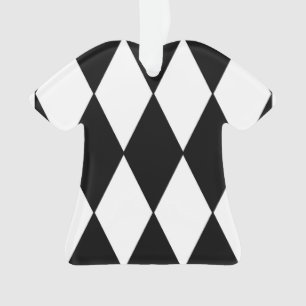 harlequin black and white ornament