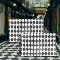 Harlequin Black n White Ephemera Wood Decoupage
