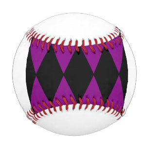 harlequin black purple baseball