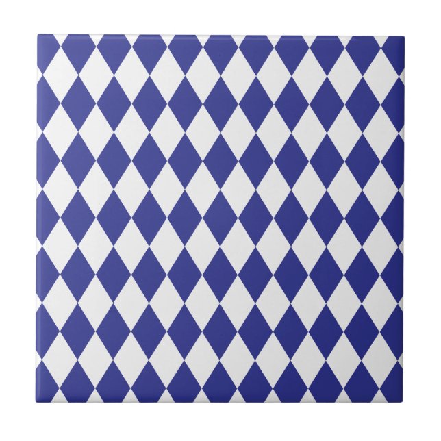 Harlequin Blue and White Tile (Front)