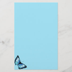 "Harlequin" (Blue Butterfly) Stationery