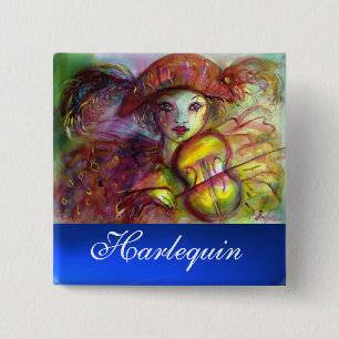 HARLEQUIN blue sapphire 15 Cm Square Badge