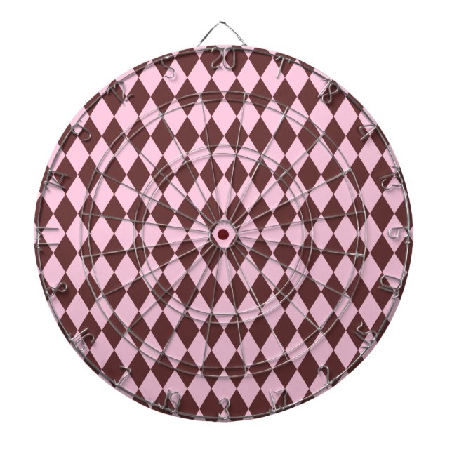 Harlequin Brown and Pink Dartboard (Front)