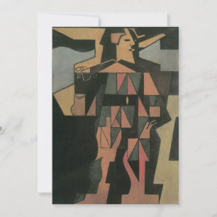 Harlequin by Juan Gris, Vintage Cubism Art