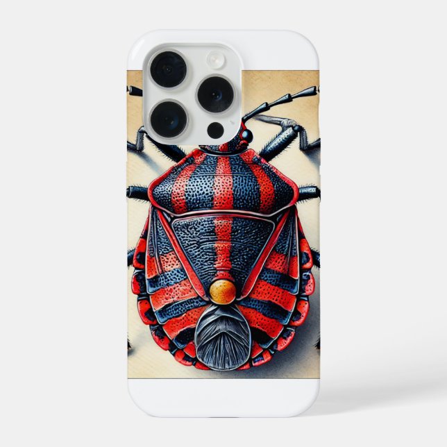 Harlequin Cabbage Bug 051124IREF203 - Watercolor iPhone Case (Back)