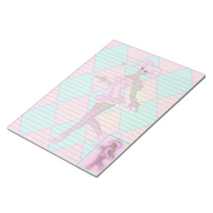 Harlequin Clown Fantasy Pastel Legal Notepad