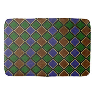 Harlequin Diamond Grid: Textured Harmony Bath Mat