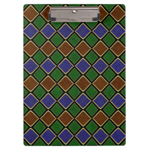 Harlequin Diamond Grid: Textured Harmony Clipboard