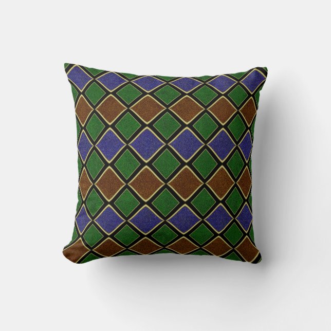 Harlequin Diamond Grid: Textured Harmony Cushion (Front)
