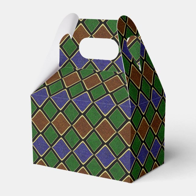 Harlequin Diamond Grid: Textured Harmony Favour Box (Front Side)