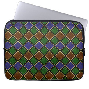 Harlequin Diamond Grid: Textured Harmony Laptop Sleeve