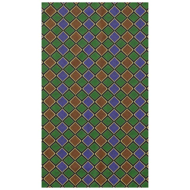 Harlequin Diamond Grid: Textured Harmony Tablecloth (Front)