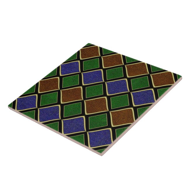 Harlequin Diamond Grid: Textured Harmony Tile (Side)