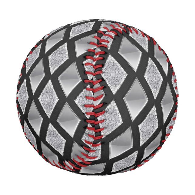 Harlequin Diamonds Background Customisable Baseball (Angled)