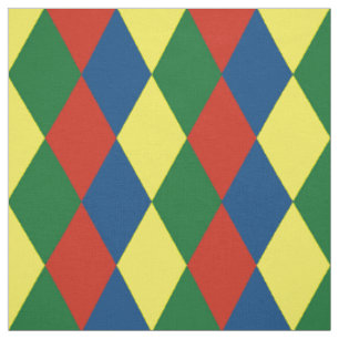 Harlequin Diamonds Pattern Canal Narrowboat Fabric