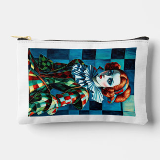 Harlequin Elegance Dual-Sided Cosmetic Bag – Vinta