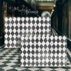 Harlequin Ephemera Black n White Wood Decoupage