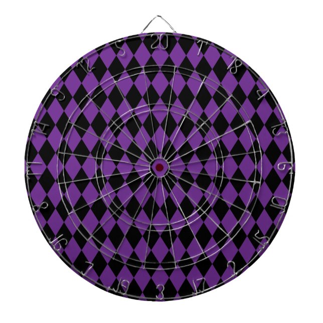 Harlequin Grape and Black Dartboard (Front)