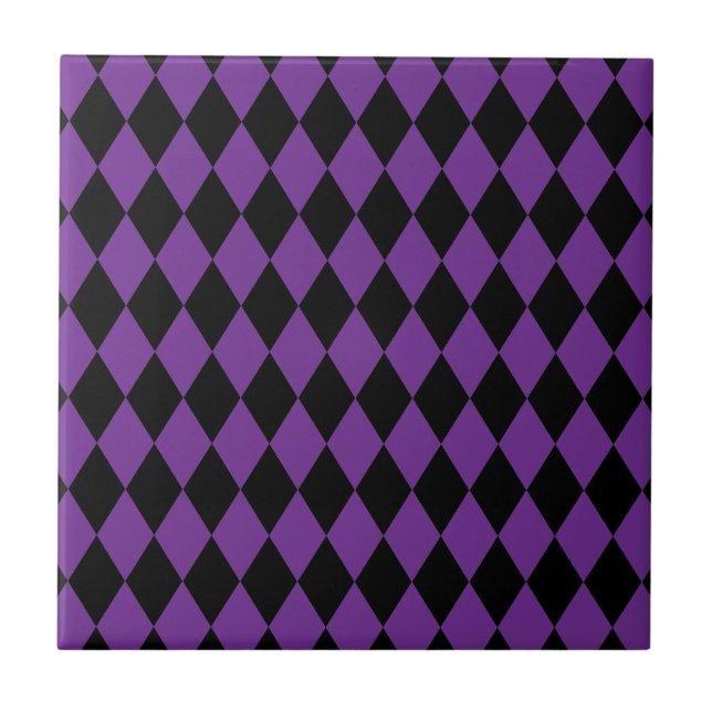 Harlequin Grape and Black Tile (Front)