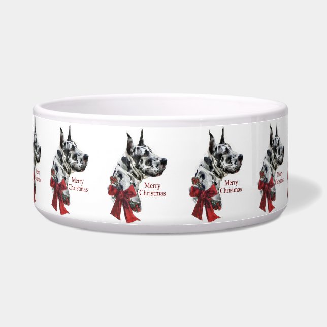 Harlequin Great Dane Christmas  (Front)