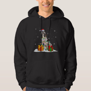 Harlequin Great Dane Christmas Tree Lights Xmas Pa Hoodie