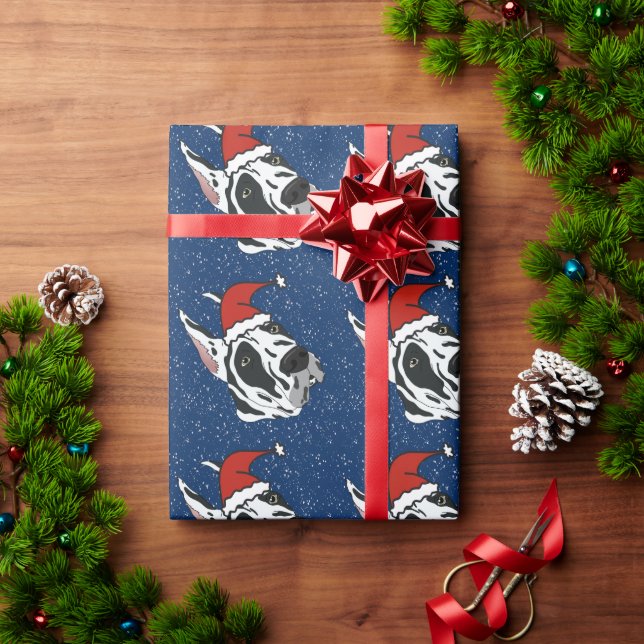 Harlequin Great Dane Christmas Wrapping Paper (Holiday Gift)