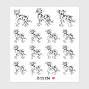 Harlequin Great Dane Cute Cartoon Dogs