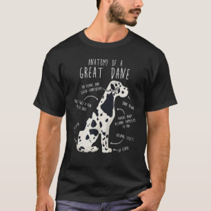 Harlequin Great Dane Dog Anatomy, Funny Pet Mum Cu T-Shirt