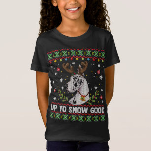 Harlequin Great Dane Dog Reindeer Ugly Christmas S T-Shirt