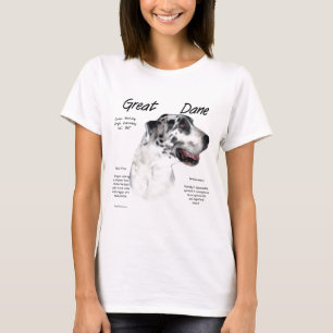 Harlequin Great Dane History Design T-Shirt