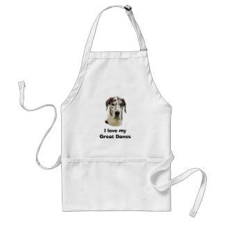 Harlequin Great Dane photo portrait Standard Apron