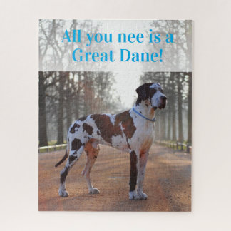Harlequin Great Dane Puzzle Personalised