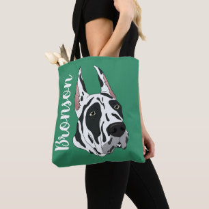 Harlequin Great Dane Tote Bag
