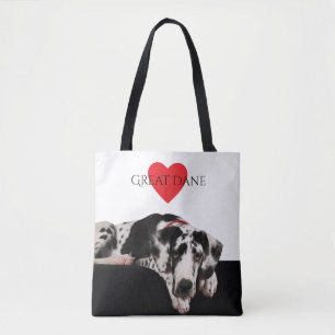 Harlequin Great Dane Tote Bag