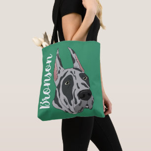 Harlequin Great Dane Tote Bag