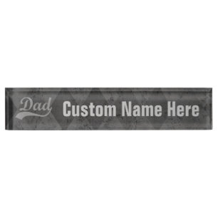 Harlequin Grey Shades Dad Father's Day Nameplate